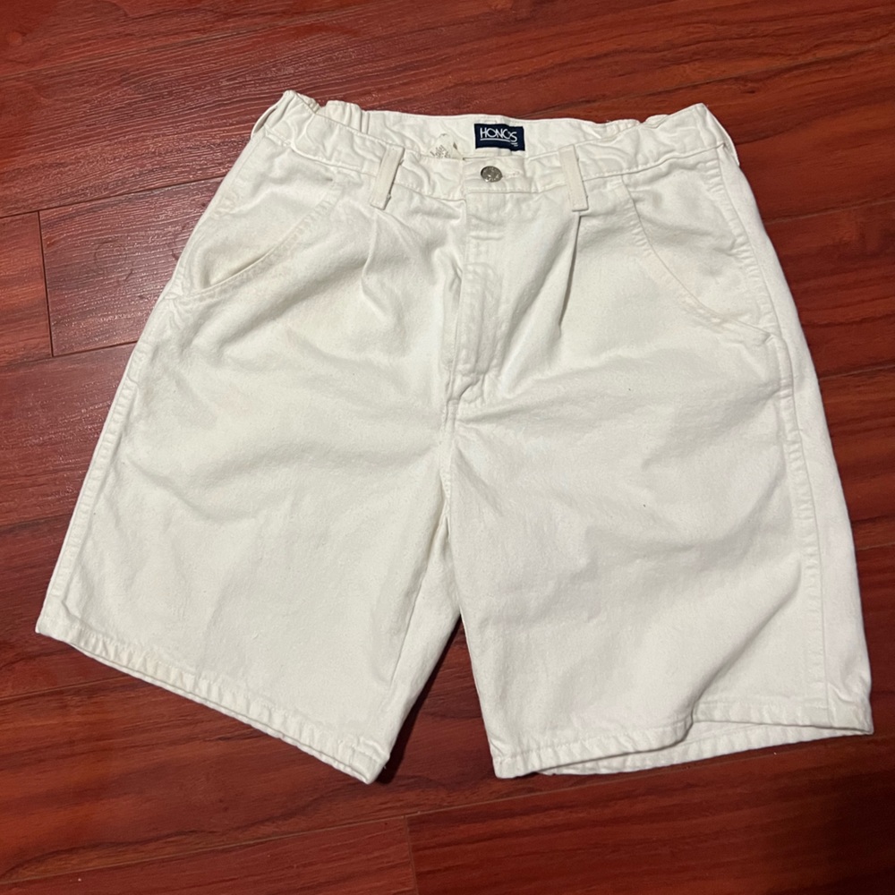 Vintage White High Rise Denim Shorts